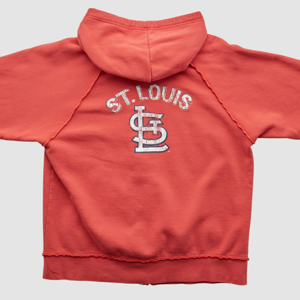 St. Louis Cardinals Genuine Merchandise 2000s Hooded Full Zip Sweatshirt Red Vintage