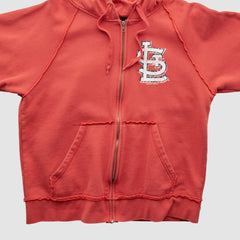 St. Louis Cardinals Genuine Merchandise 2000s Hooded Full Zip Sweatshirt Red Vintage