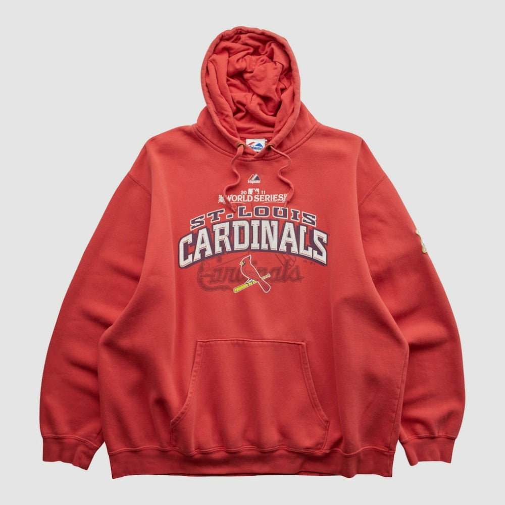 St. Louis Cardinals Majestic 2011 Hooded Sweatshirt Red Vintage