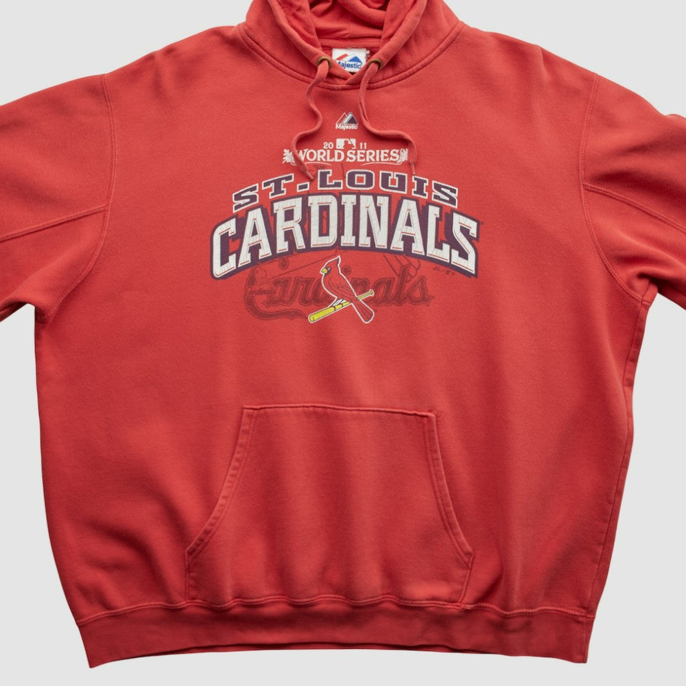 St. Louis Cardinals Majestic 2011 Hooded Sweatshirt Red Vintage