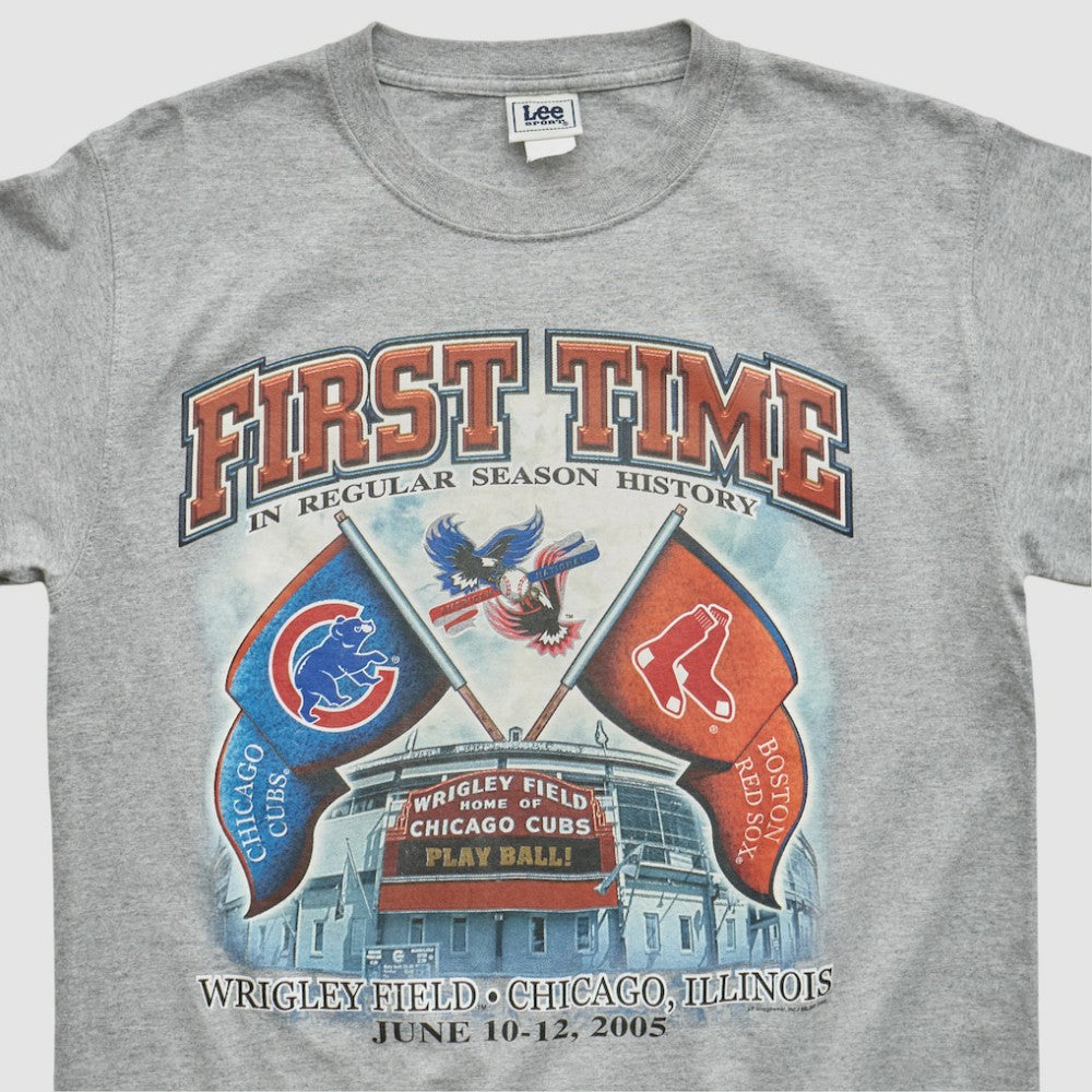 Chicago Cubs Lee Apparel 2005 T-shirt Heather Gray Vintage