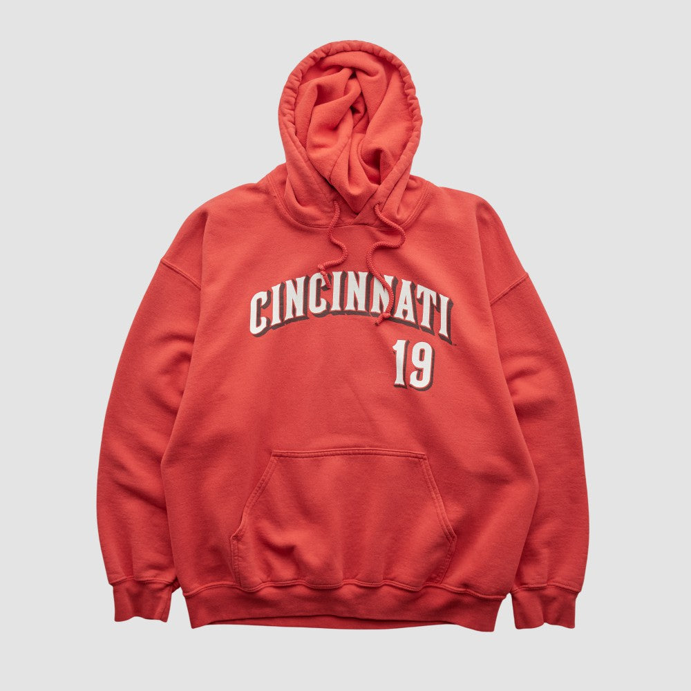 Cincinnati Reds Genuine Merchandise 2000s Hooded Pullover Sweatshirt Red Vintage