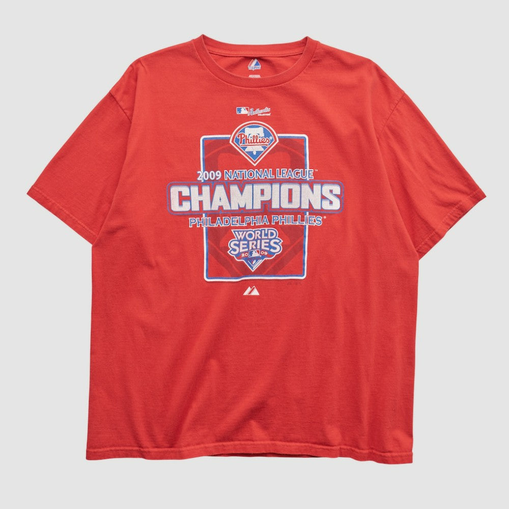 Philadelphia Phillies Majestic 2009 T-shirt Red Vintage