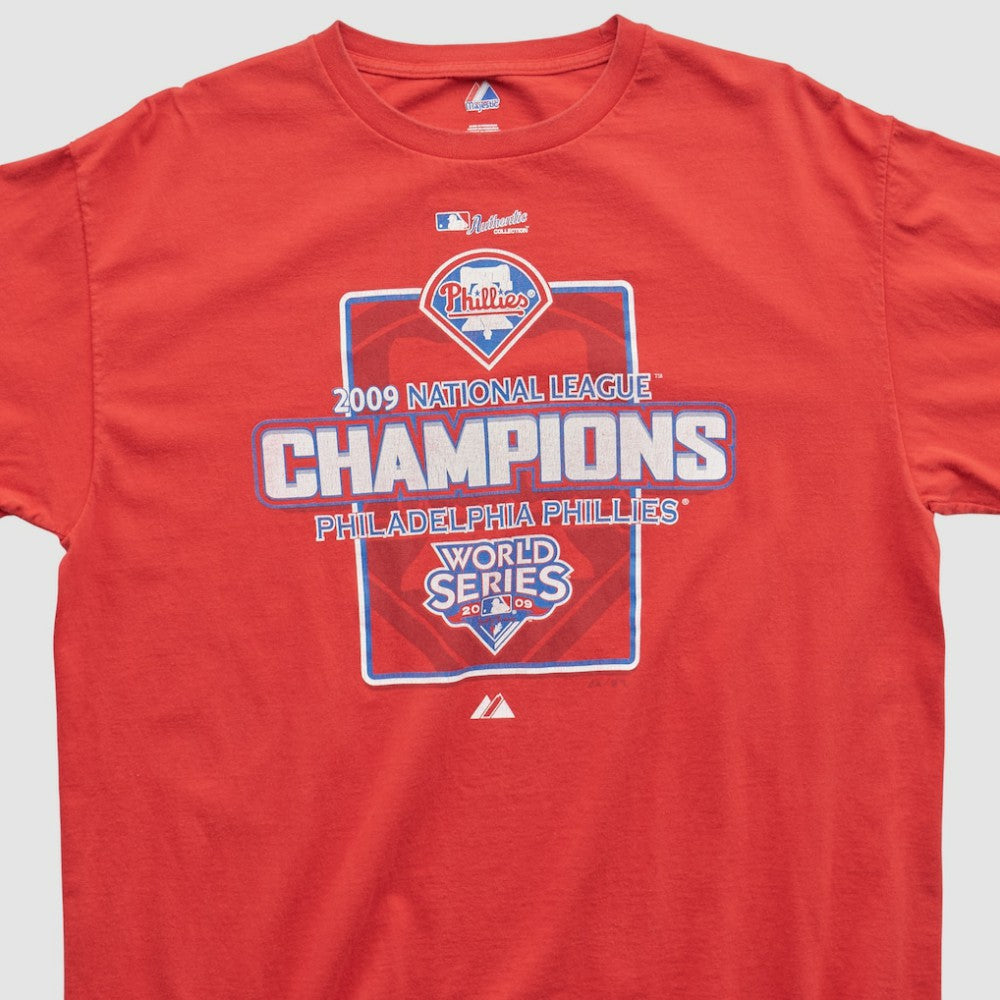 Philadelphia Phillies Majestic 2009 T-shirt Red Vintage