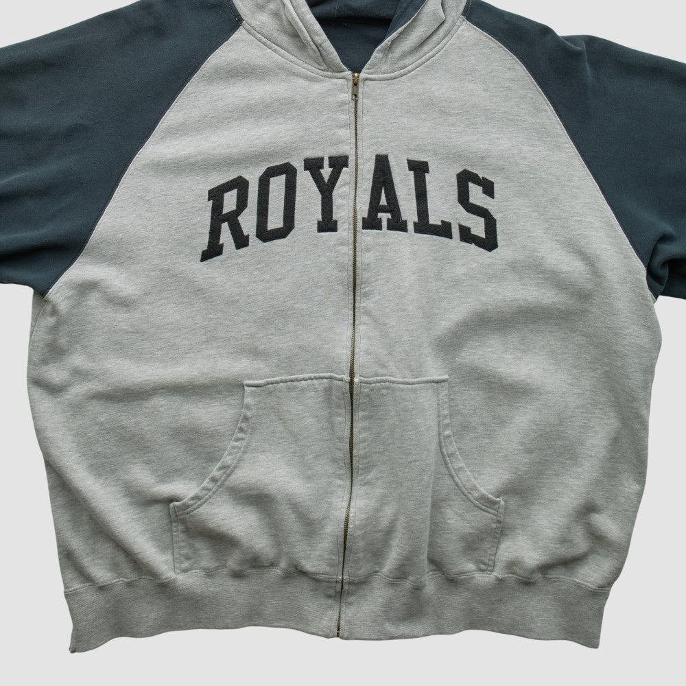 Kansas City Royals 2000s Hooded Full Zip Sweatshirt Heather Gray Vintage