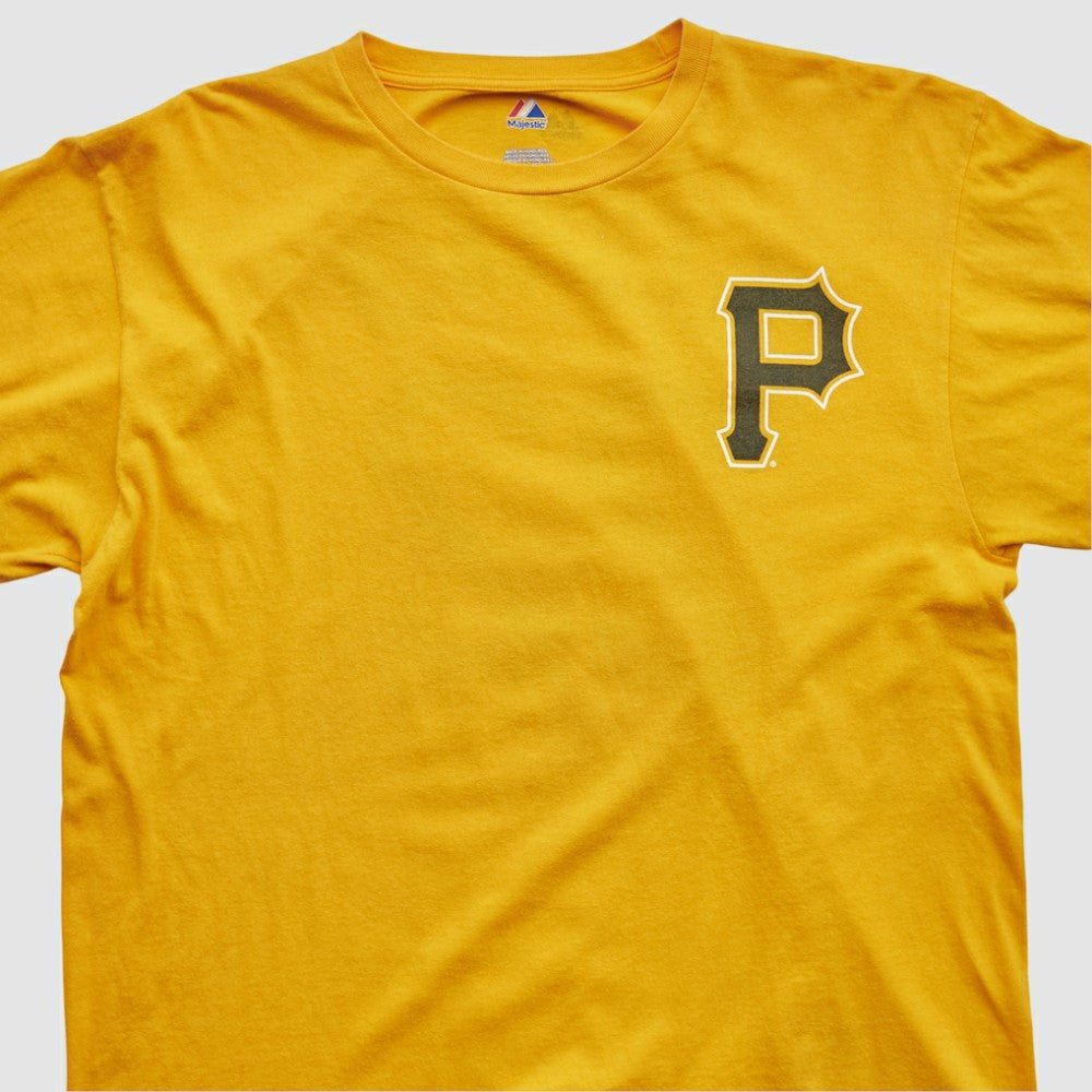 Pittsburgh Pirates Majestic 2000s T-shirt Yellow Vintage