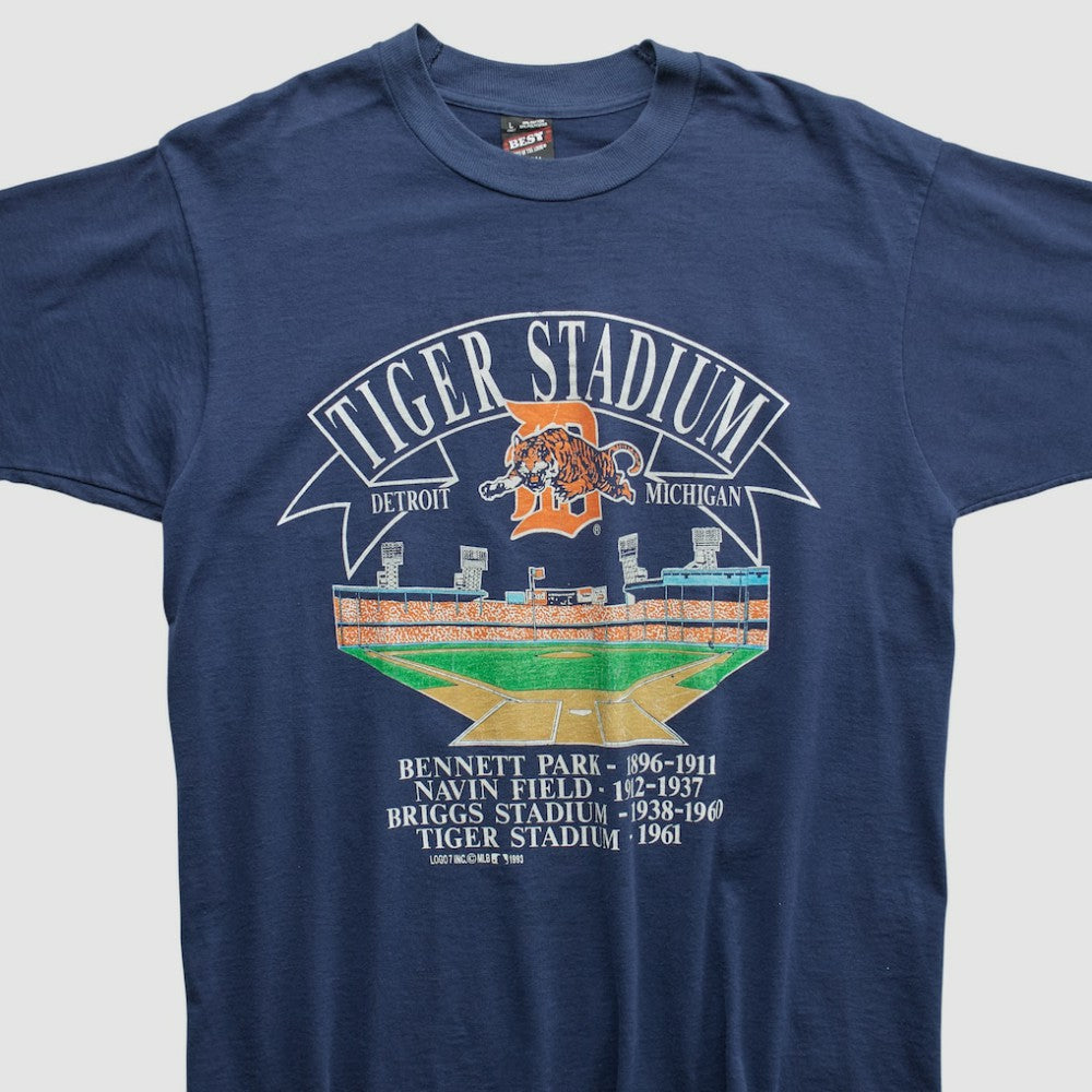 Detroit Tigers Fruit of The Loom 1993 T-shirt Navy Vintage