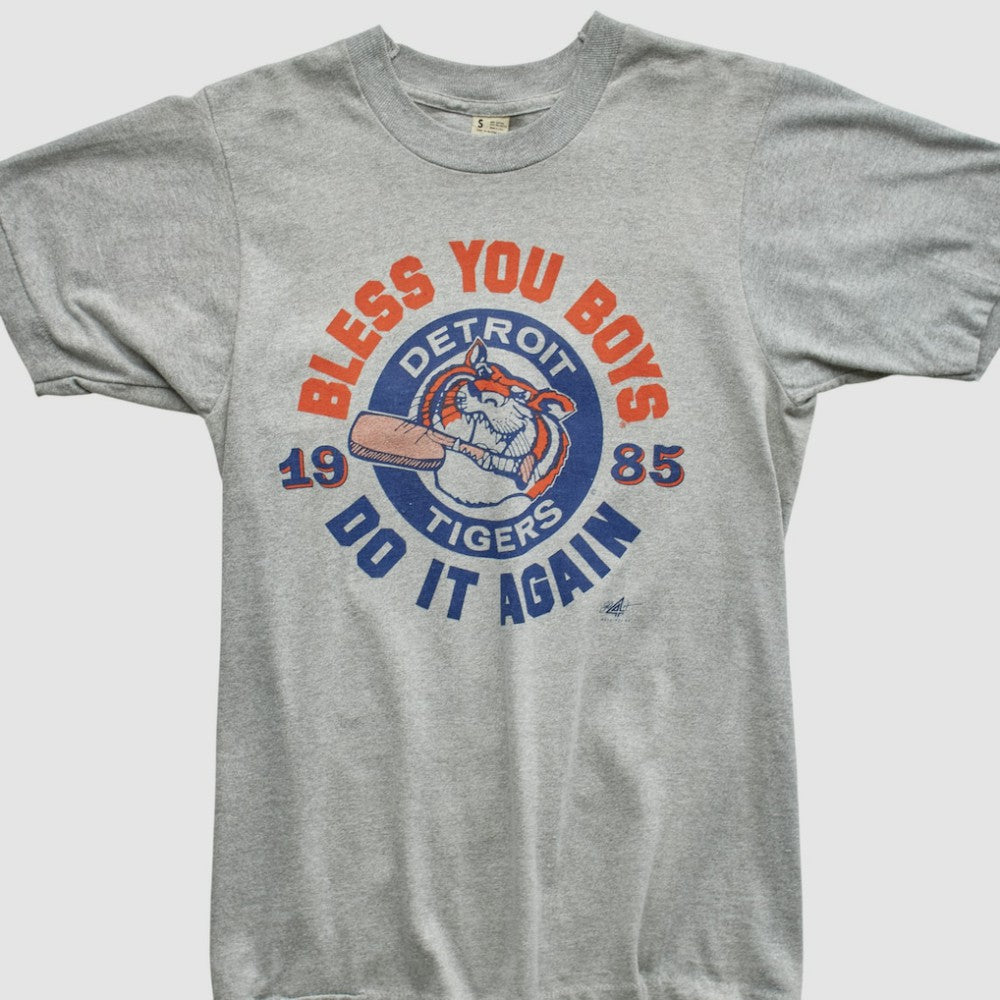 Detroit Tigers Screen Stars 1985 T-shirt Heather Gray