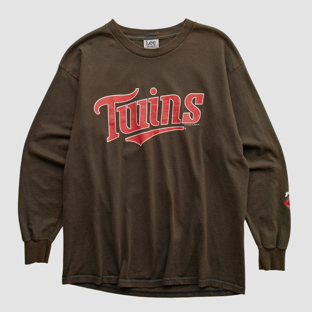 Minnesota Twins Lee Sport 2004 Long Sleeve T-shirt Brown Vintage
