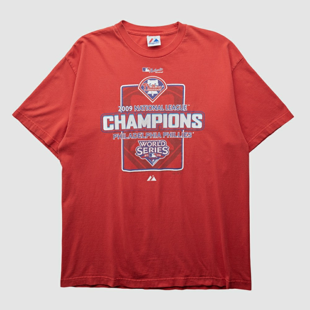 Philadelphia Phillies Majestic 2009 T-shirt Red Vintage