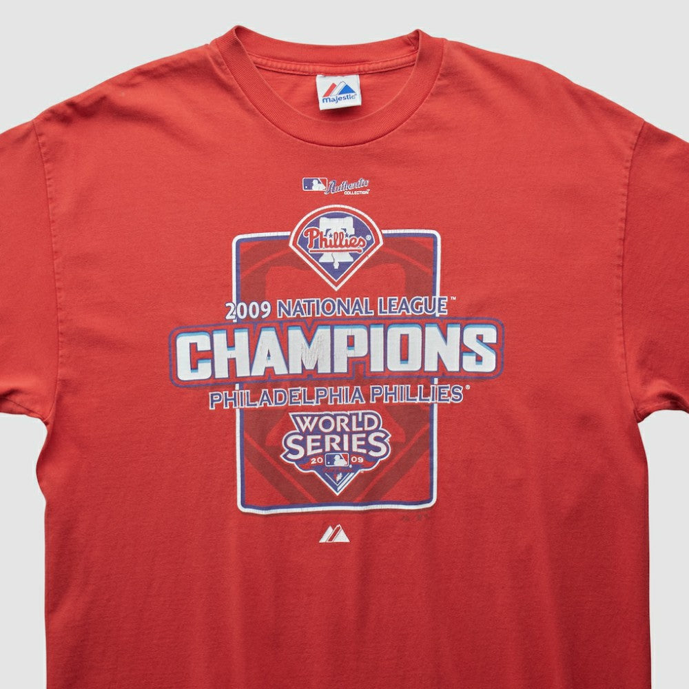 Philadelphia Phillies Majestic 2009 T-shirt Red Vintage