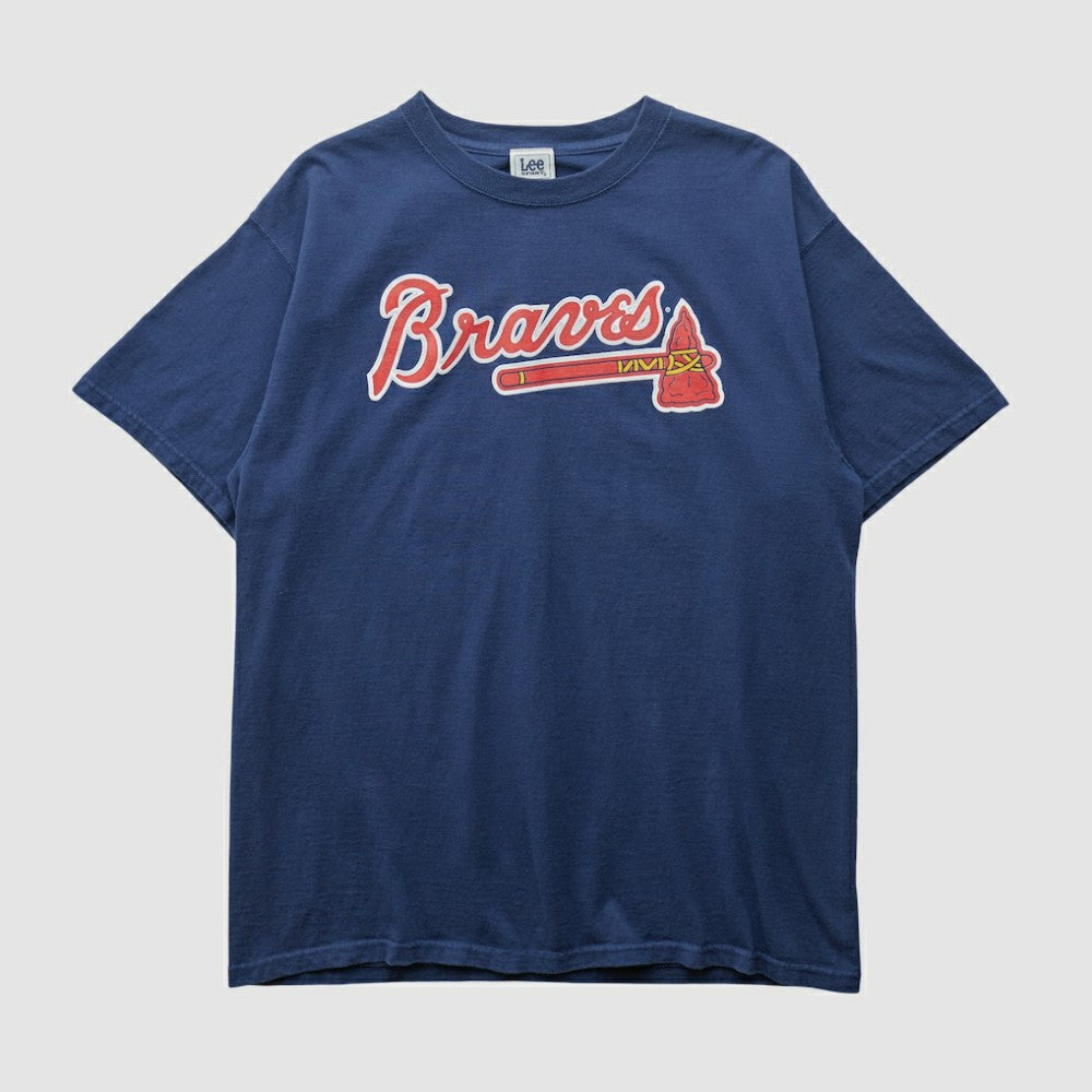 Atlanta Braves Lee Sport 2000s T-shirt Navy Vintage