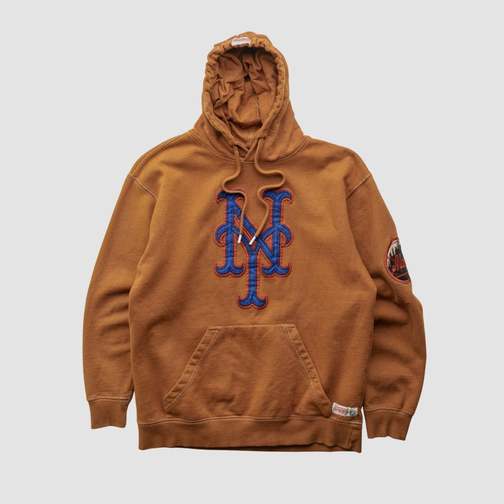 New York Mets Stitches 2000s Hooded Pullover Sweatshirt Clay Vintage