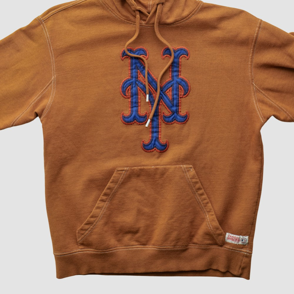 New York Mets Stitches 2000s Hooded Pullover Sweatshirt Clay Vintage