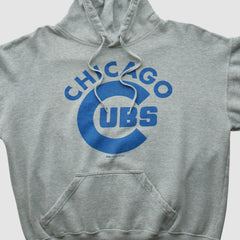 Chicago Cubs Stitches 2000s Hooded Pullover Sweatshirt Heather Gray Vintage