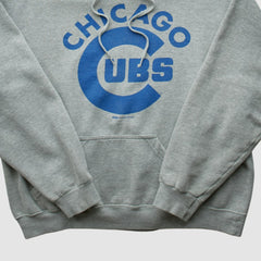 Chicago Cubs Stitches 2000s Hooded Pullover Sweatshirt Heather Gray Vintage