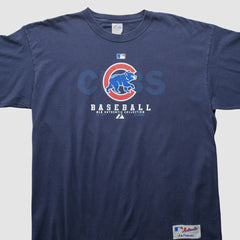 Chicago Cubs Majestic 2000s T-shirt Navy Vintage