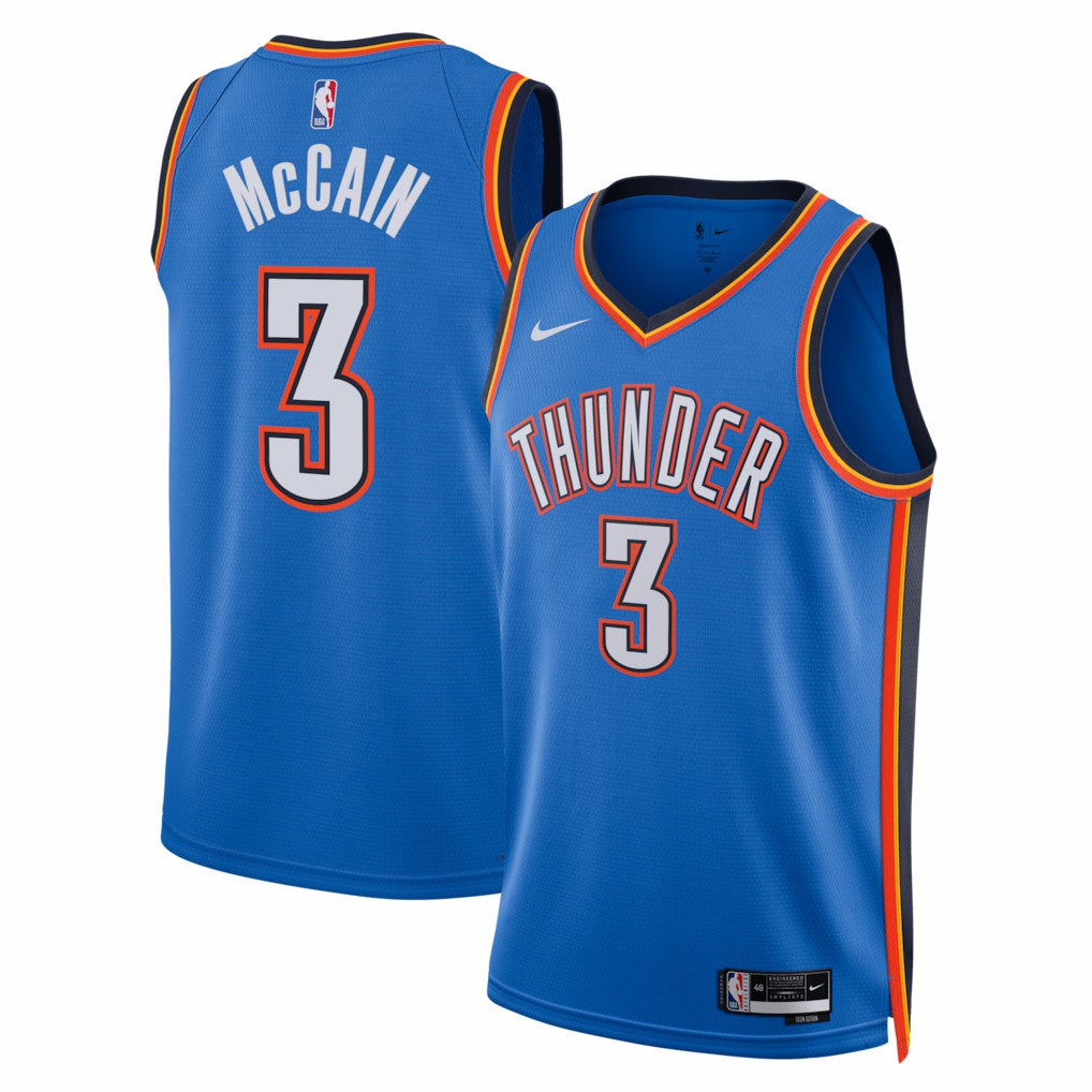 Jared McCain Oklahoma City Thunder Unisex Swingman Jersey - Icon Edition - Blue