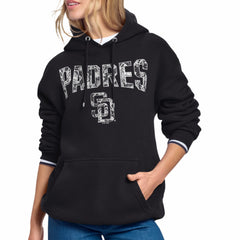 San Diego Padres Starter Women's Lace Team Lockup Fleece Hoodie Black