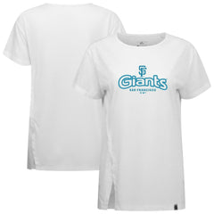 San Francisco Giants Levelwear Women's Blue Haven Influx Cornerstone T-Shirt White