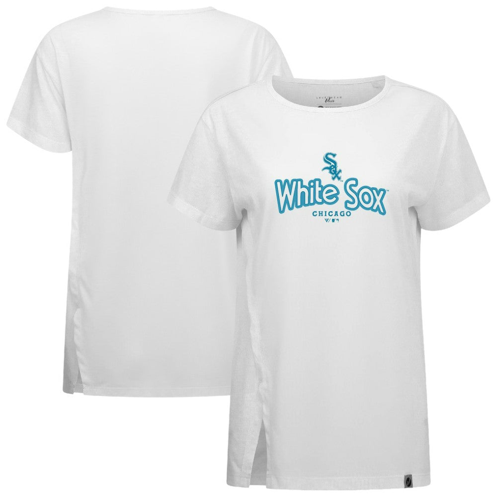 Chicago White Sox Levelwear Women's Blue Haven Influx Cornerstone T-Shirt White