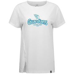 Cleveland Guardians Levelwear Women's Blue Haven Influx Cornerstone T-Shirt White