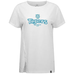 Detroit Tigers Levelwear Women's Blue Haven Influx Cornerstone T-Shirt White