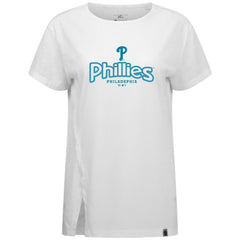 Philadelphia Phillies Levelwear Women's Blue Haven Influx Cornerstone T-Shirt White