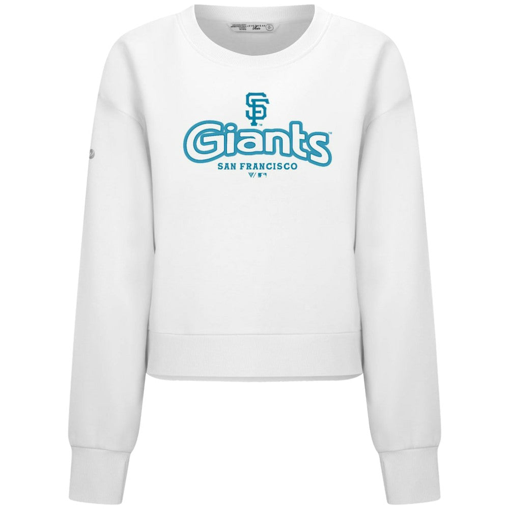 San Francisco Giants Levelwear Women's Judd Cornerstone Cropped Sweatshirt White