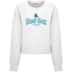 Boston Red Sox Levelwear Women's Judd Cornerstone Cropped Sweatshirt White