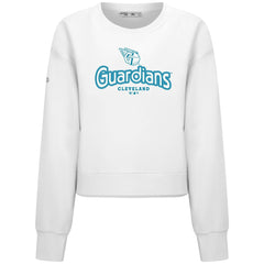 Cleveland Guardians Levelwear Women's Judd Cornerstone Cropped Sweatshirt White