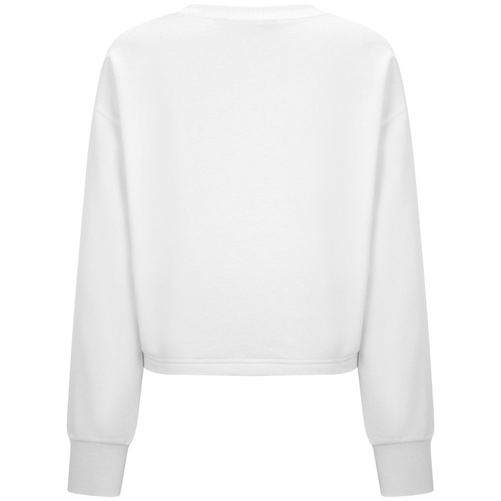 Cleveland Guardians Levelwear Women's Judd Cornerstone Cropped Sweatshirt White