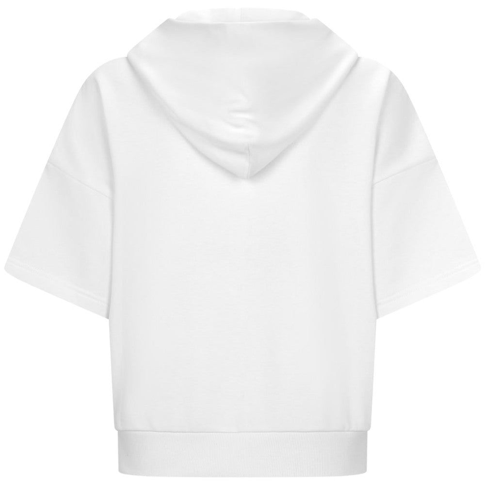 Chicago Cubs Levelwear Women's Amber Short Sleeve Cornerstone Hoodie White