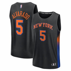 Jose Alvarado New York Knicks Fast Break Replica Jersey - Black - Statement Edition