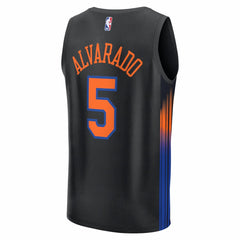 Jose Alvarado New York Knicks Fast Break Replica Jersey - Black - Statement Edition