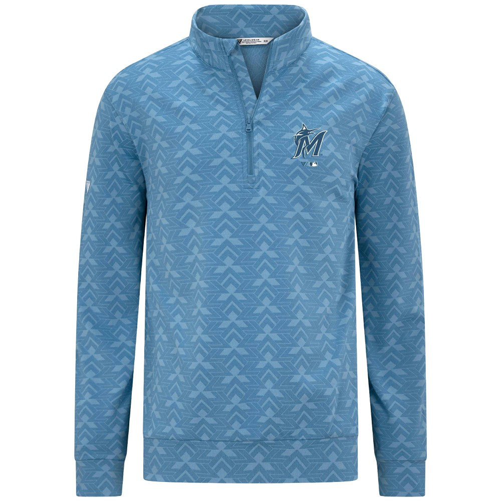 Miami Marlins Levelwear Chameleon Quarter-Zip Pullover Blue