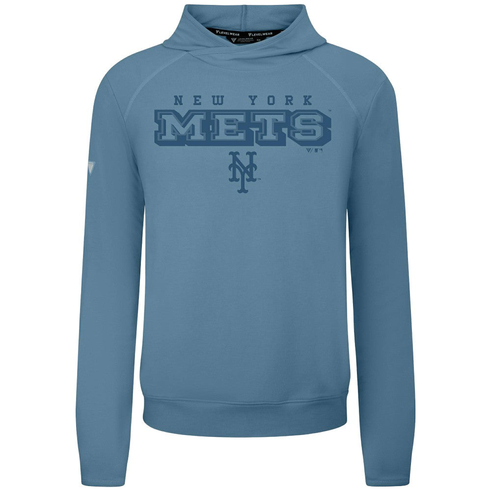 New York Mets Levelwear Mandate Tri-Blend Hoodie Blue