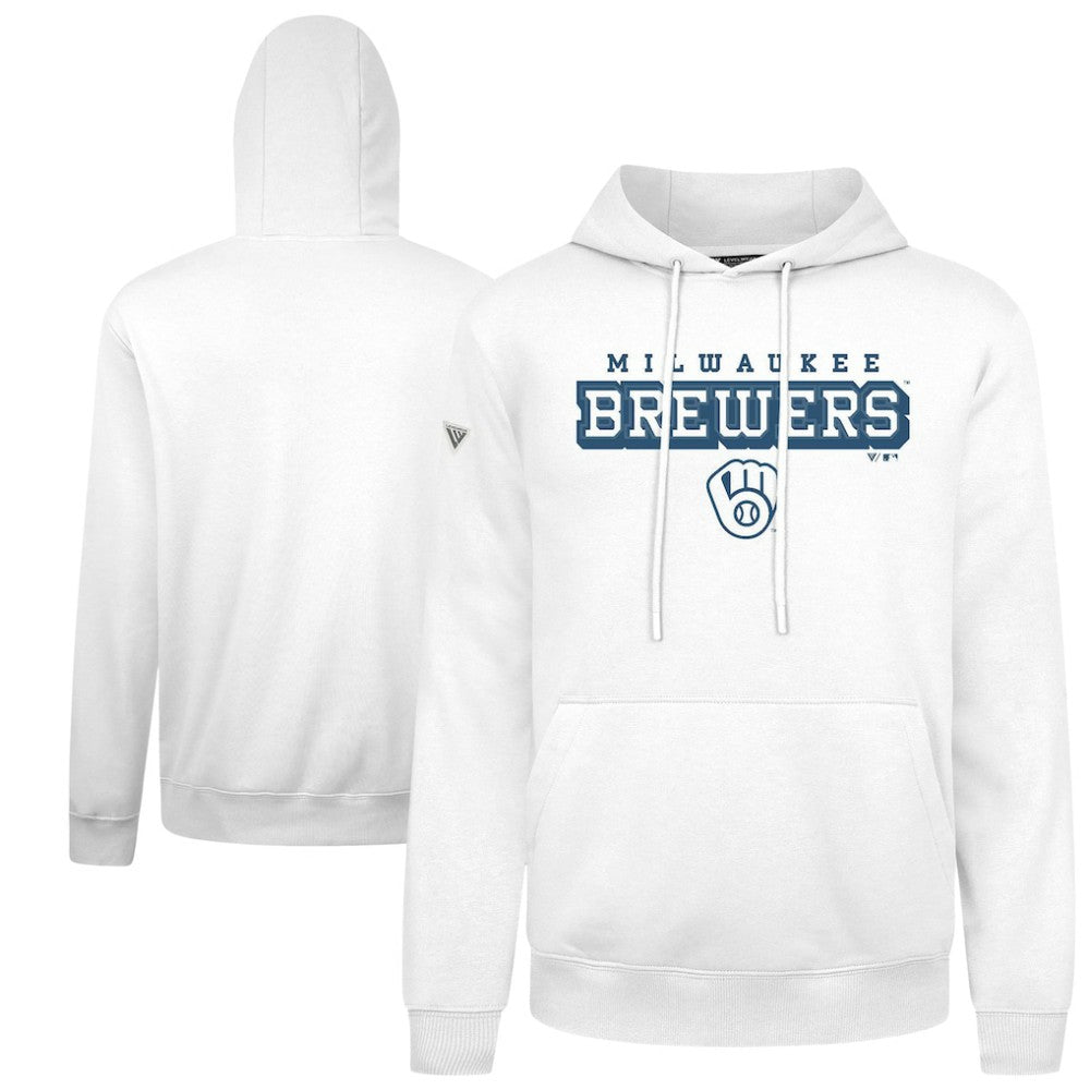 Milwaukee Brewers Levelwear Podium Hoodie White