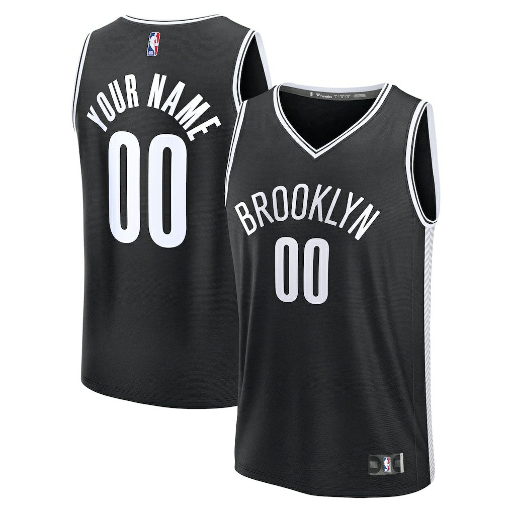 Brooklyn Nets Fast Break Custom Jersey - Icon Edition - Black