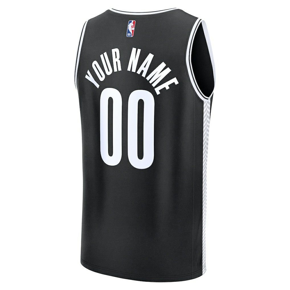 Brooklyn Nets Fast Break Custom Jersey - Icon Edition - Black