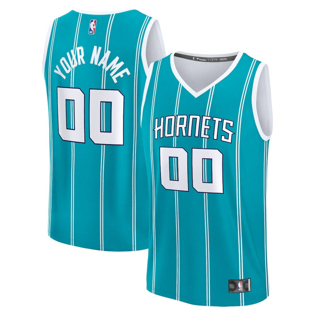 Charlotte Hornets Fast Break Custom Jersey - Icon Edition - Teal