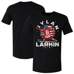 Dylan Larkin US Men's Hockey 500 Level Flag T-Shirt Black
