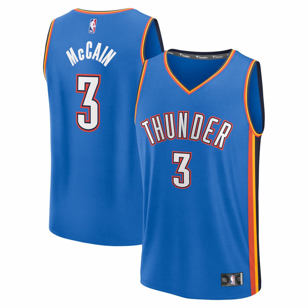 Jared McCain Oklahoma City Thunder Fast Break Replica Jersey - Icon Edition - Blue
