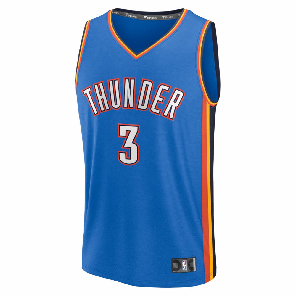 Jared McCain Oklahoma City Thunder Fast Break Replica Jersey - Icon Edition - Blue