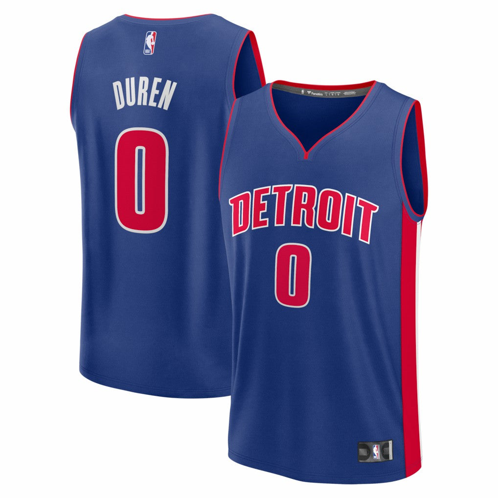 Jalen Duren Detroit Pistons Fast Break Replica Jersey sale - Icon Editi- Blue
