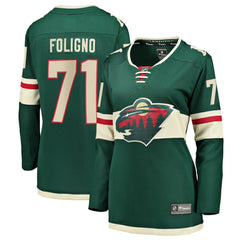 Nick Foligno Minnesota Wild Fanatics Women's Home Breakaway Jersey Green