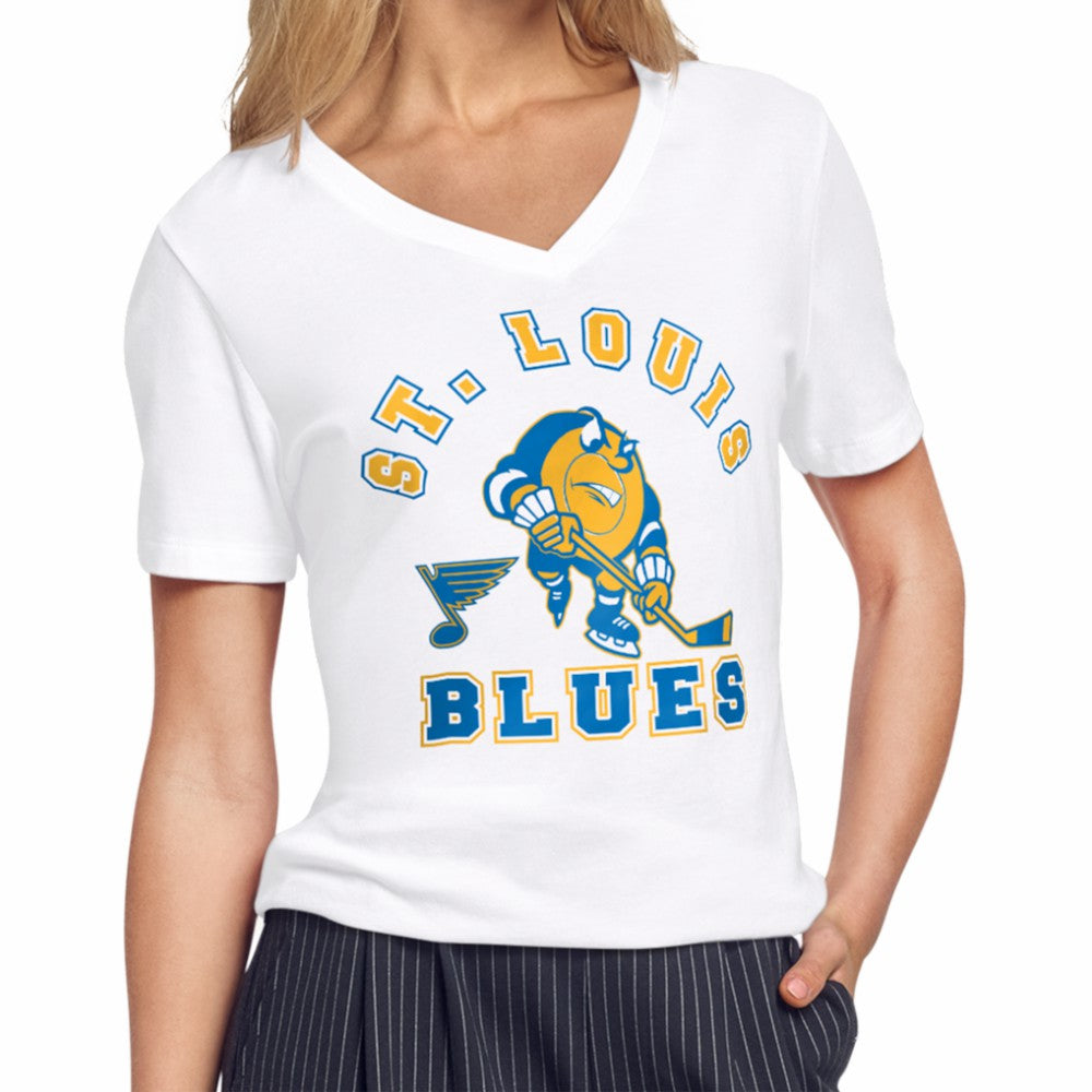 St. Louis Blues Starter Women's Tough Puck T-Shirt White