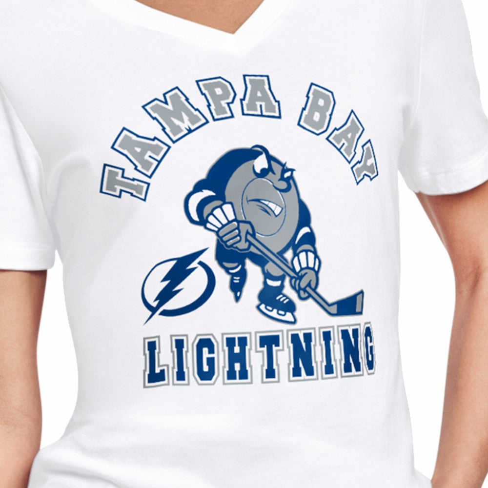 Tampa Bay Lightning Starter Women's Tough Puck T-Shirt White