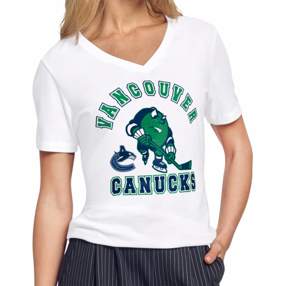 Vancouver Canucks Starter Women's Tough Puck T-Shirt White