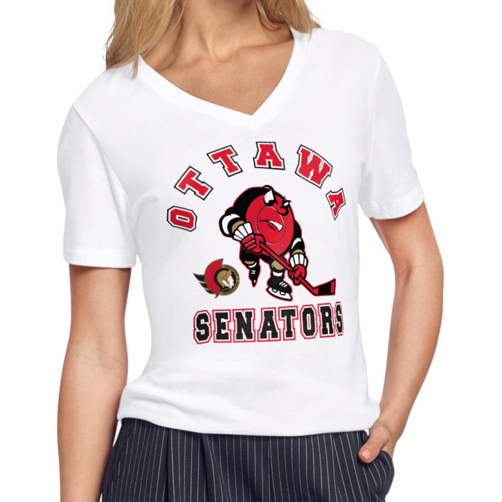 Ottawa Senators Starter Women's Tough Puck T-Shirt White